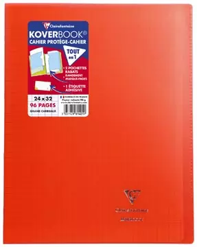 Een Clairefontaine schrift Koverbook voor ft A4+, 96 bladzijden, kaft in PP, seyès, transparant koop je bij ShopXPress