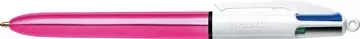Een Bic Colours Shine 4-kleurenbalpen, medium, klassieke inktkleuren, lichaam metallic roze koop je bij ShopXPress