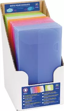 Een Viquel enveloppen voor beschermende mondmaskers, ft 20 x 10,5 x 0,8 cm, display met 15 stuks koop je bij ShopXPress