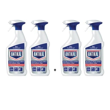 Een ACTIE ANTIKAL 2x badkamerreiniger 2in1, 750 ml + GRATIS 2x badkamerreiniger 2in1, 750 ml koop je bij ShopXPress