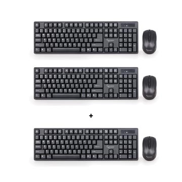 Een ACTIE GEMBIRD DRAADLOZE TOETSENBORD EN MUIS, QWERTY (REF. GB10102) 2 + 1 GRATIS koop je bij ShopXPress