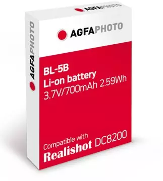 Een AgfaPhoto reserve batterij voor digitaal fototoestel DC8200 koop je bij ShopXPress