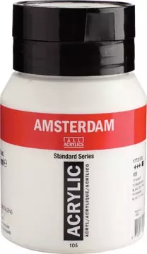 Een Amsterdam acrylverf, flesje van 500 ml, titaanwit koop je bij ShopXPress