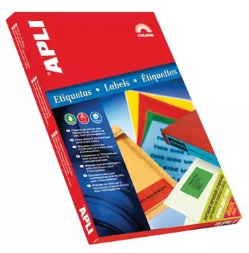 Een Apli Gekleurde etiketten ft 70 x 37 mm (b x h), blauw, 2.400 stuks, 24 per blad koop je bij ShopXPress