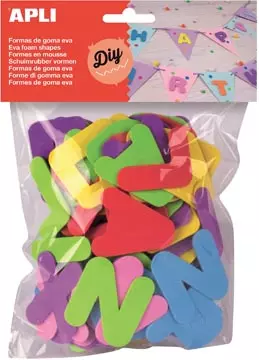 Een Apli Kids schuimrubber letters, blister met 104 stuks in geassorteerde kleuren koop je bij ShopXPress