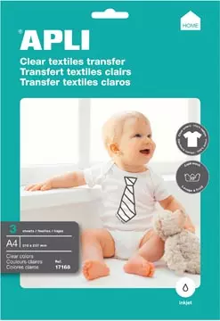 Een Apli T-shirt Transfer Paper voor licht of wit textiel, pak met 3 vellen koop je bij ShopXPress