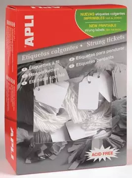 Een Apli draadetiketten ft 28 x 43 mm (b x h) (391), doos van 500 stuks koop je bij ShopXPress