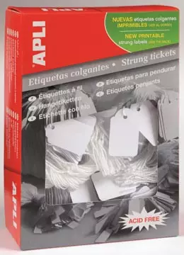 Een Apli draadetiketten ft 45 x 65 mm (b x h) (395), doos van 400 stuks koop je bij ShopXPress