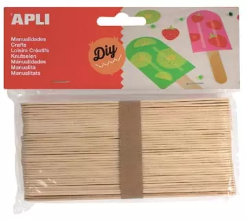 Een Apli jumbo houten sticks, blister met 40 stuks koop je bij ShopXPress