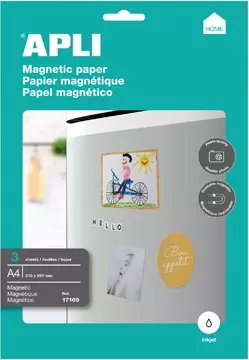 Een Apli magnetisch papier, pak van 3 vellen koop je bij ShopXPress