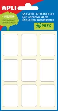 Een Apli witte etiketten ft 22 x 32 mm (b x h), 54 stuks, 9 per blad (2679) koop je bij ShopXPress