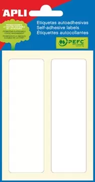 Een Apli witte etiketten ft 31 x 100 mm (b x h), 12 stuks, 2 per blad (2682) koop je bij ShopXPress