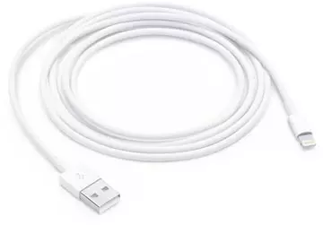 Een Apple kabel, Lightning (8-pin) naar USB-A, 2 m, wit koop je bij ShopXPress