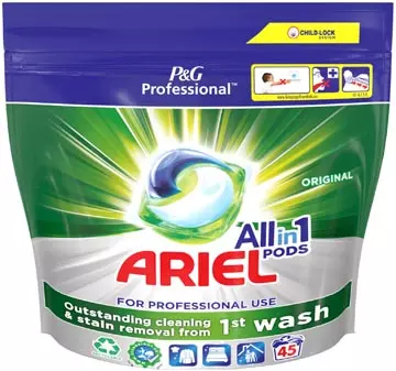 Een Ariel Professional wasmiddel All-in-1 Regular, pak van 45 capsules koop je bij ShopXPress