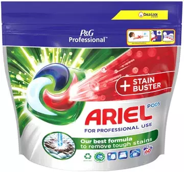 Een Ariel Professional wasmiddel All-in-1 + stainbuster, pak van 60 capsules koop je bij ShopXPress