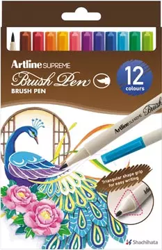 Een Artline Supreme brushpen, assorti, set van 12 stuks koop je bij ShopXPress