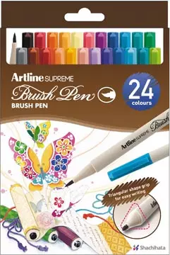 Een Artline Supreme brushpen, assorti, set van 24 stuks koop je bij ShopXPress