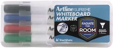 Een Artline Supreme whiteboardmarker, etui van 4 stuks, assorti koop je bij ShopXPress