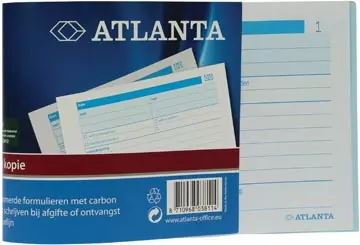 Een Atlanta by Jalema bonboekjes genummerd 1-100, 100 blad in tweevoud, met carbon koop je bij ShopXPress