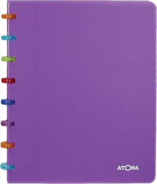 Een Atoma Tutti Frutti schrift, ft A5, 144 bladzijden, gelijnd, transparant paars koop je bij ShopXPress