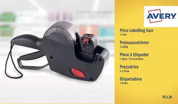 Een Avery PL1/8 prijstang, zwart koop je bij ShopXPress