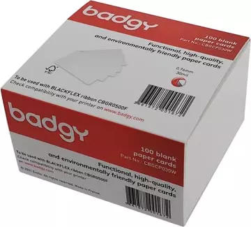Een Badgy 100 blanco kaarten van papier, 0,76 mm, voor Badgy100 of Badgy200 koop je bij ShopXPress