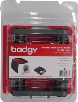 Een Badgy lint Blackflex, monochroom, zwartn voor kaarten uit papier koop je bij ShopXPress