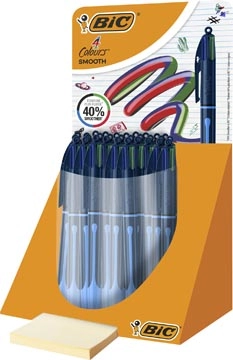 Een BIC Colours Smooth Drop 4-kleurenbalpen, medium, display van 30 stuks koop je bij Supplierz BV