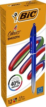 Een BIC Colours Smooth Gradiant 4-kleurenbalpen, medium, blauw koop je bij Supplierz BV