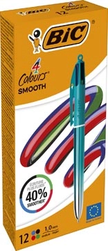 Een BIC Colours Smooth Gradiant 4-kleurenbalpen, medium, groen koop je bij Supplierz BV