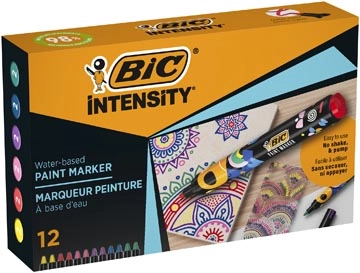 Een BIC Intensity paintmarker, geassorteerde kleuren, set van 12 stuks koop je bij Supplierz BV