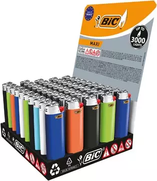 Een BIC Maxi vuursteen aansteker, display van 50 stuks koop je bij ShopXPress