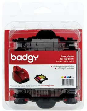 Een Badgy kleurenlint voor Badgy1, 100 afdrukken koop je bij ShopXPress