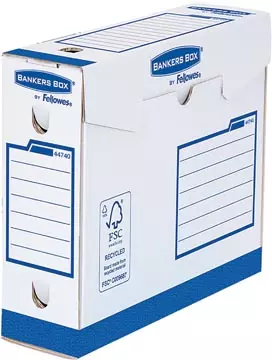 Een Bankers Box Basic archiefdoos Heavy Duty binnenft: 7,5 x 24,4 x 33 cm (b x h x d) koop je bij ShopXPress