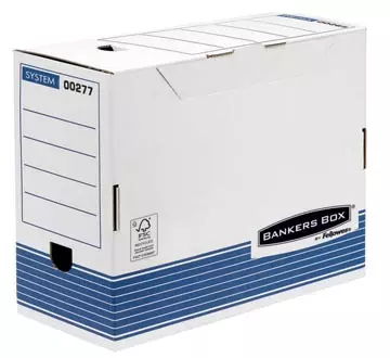 Een Bankers Box System transfer archiefdoos, ft A4, rug van 15 cm, blauw koop je bij ShopXPress