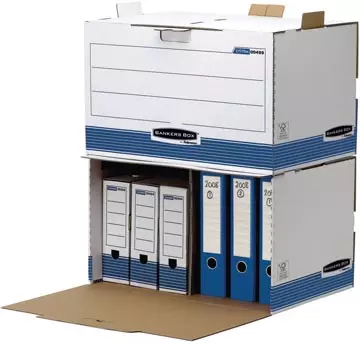 Een Bankers Box archiefdoos, formaat 54 x 32,5 x 37,5 cm, blauw koop je bij ShopXPress