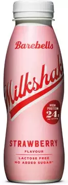 Een Barebells milkshake aardbei, 33 cl, pak van 8 koop je bij ShopXPress