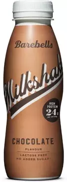 Een Barebells milkshake chocolade, 33 cl, pak van 8 koop je bij ShopXPress