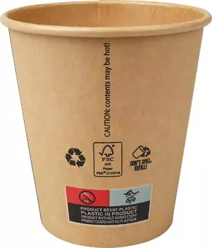 Een Beker uit karton (altijd koffie), 250 ml, diameter 90 mm, pak van 50 stuks koop je bij Supplierz BV