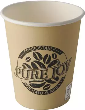 Een Beker uit karton (pure joy), 200 ml, diameter 80 mm, pak van 50 stuks koop je bij Supplierz BV