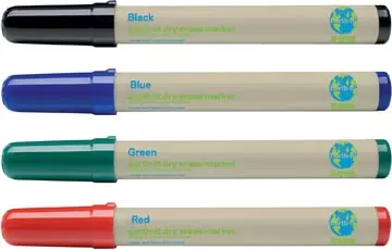 Een Bi-Office Earth-It whiteboardmarkers, set van 4 stuks in geassorteerde kleuren koop je bij ShopXPress