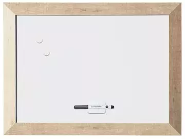 Een Bi-Office Kamashi magnetisch whiteboard met naturel kader koop je bij ShopXPress