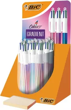 Een Bic Colours Gradient 4-kleurenbalpen, medium, klassieke inktkleuren, display van 30 stuks koop je bij ShopXPress