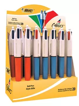 Een Bic 4 Colours Original 4-kleurenbalpen, fijn en medium, klassieke inktkleuren, doos van 20 stuks koop je bij ShopXPress