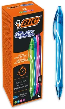 Een Bic Gel-ocity gelroller, sneldrogend met kliksysteem, medium 0,7mm, assorti koop je bij ShopXPress