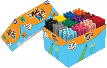 Een Bic Kids Viltstift Visacolor XL Ecolutions schoolbox van 144 stiften koop je bij ShopXPress