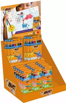 Een Bic Kids kleurpotlood Back To School, assorti, display van 39 etuis koop je bij ShopXPress