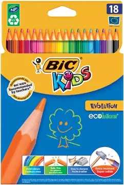 Een Bic Kids kleurpotlood Ecolutions Evolution, doos van 18 stuks koop je bij ShopXPress