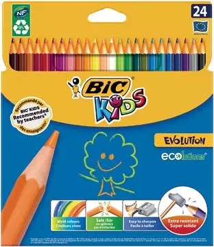 Een Bic Kids kleurpotlood Ecolutions Evolution, doos van 24 stuks koop je bij ShopXPress