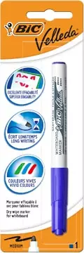 Een Bic Velleda whiteboardmarker 1741, blauw, op blister koop je bij ShopXPress